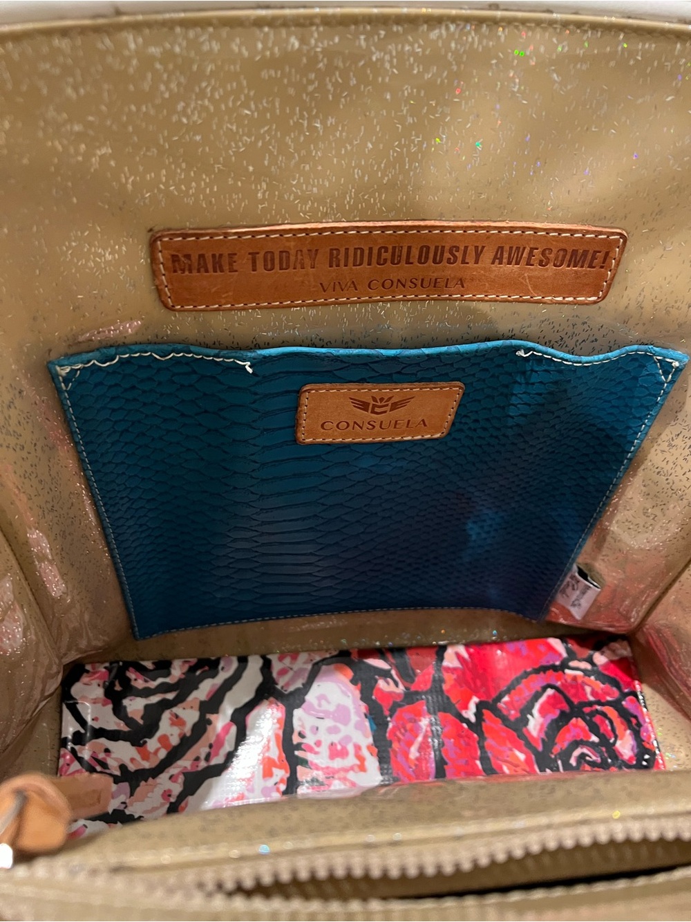 Leopard Print Consuela Tote Bag with Striped Handles - Women - Picture 4 of 4